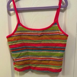 Multi Colored Cropped Tank Top